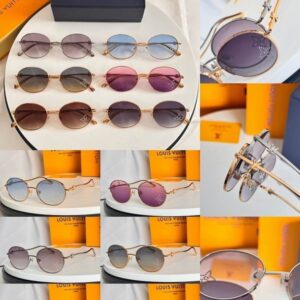 Vintage Round Metal Sunglasses – Gradient Lens Fashion Eyewear