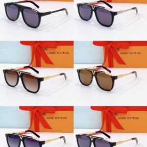 Luxury Aviator Square Sunglasses with V Metal Accent