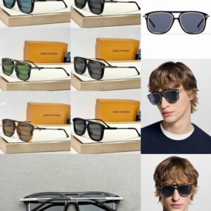 Classic Square Metal Temple Sunglasses