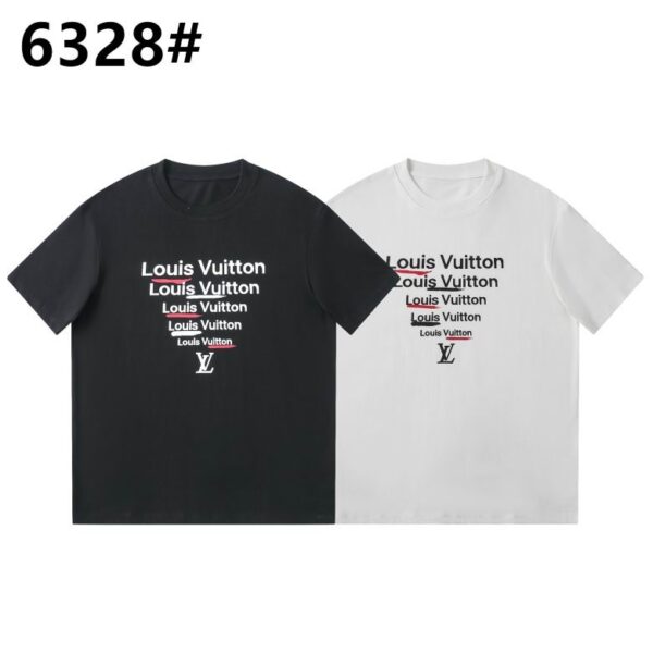 LV Luxury Designer Style T-Shirt M-XXL – Casual Streetwear Cotton Tee for Men & Women