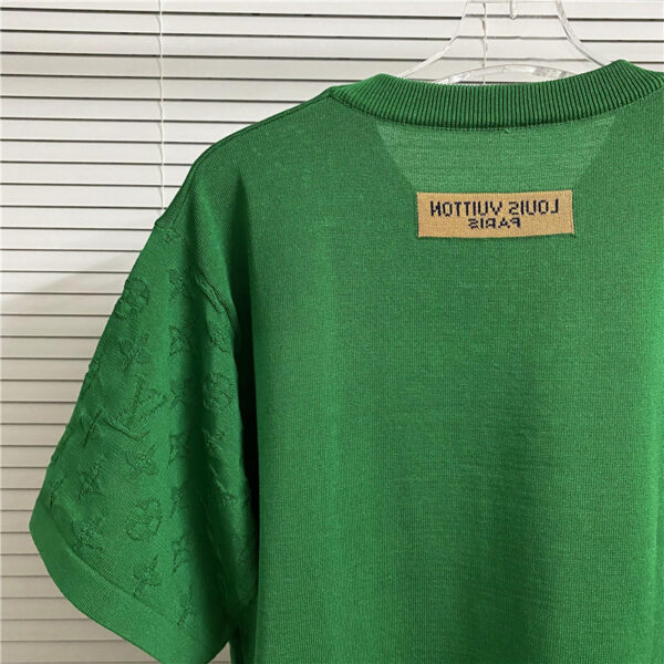 LV Luxury Textured Sleeve T-Shirt M-XXL – Minimalist Streetwear Cotton Tee for Men