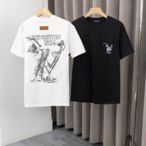 LV Vintage Graphic T-Shirt M-XXL – Oversized Streetwear Cotton Tee for Men & Women