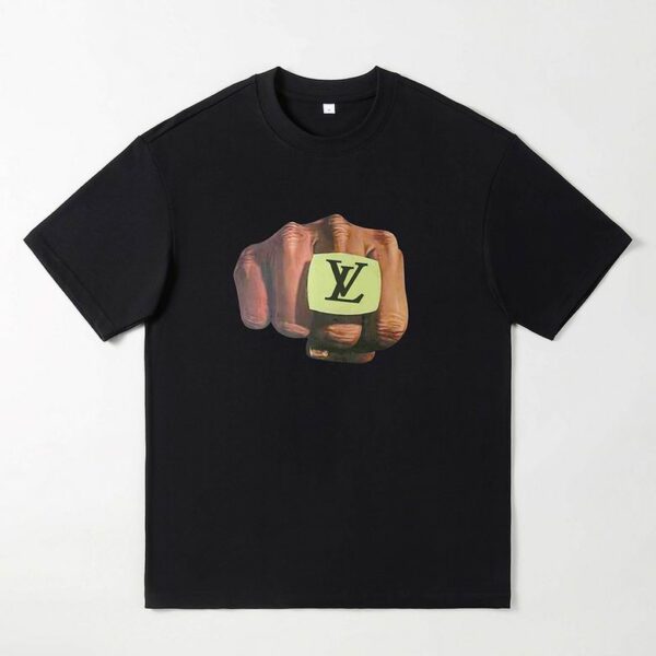 LV Luxury Graphic Cotton Tee M-XXXL – Oversized Casual Streetwear Top