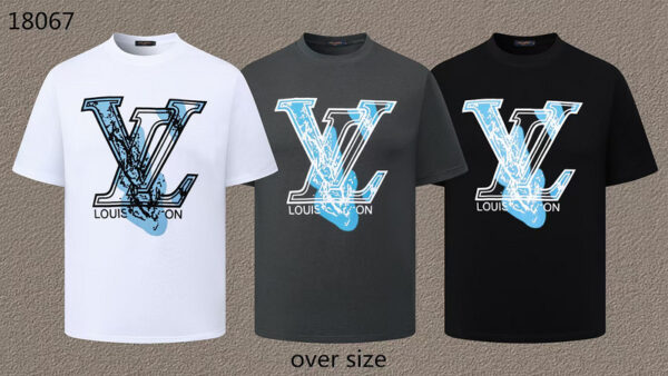 LV Luxury Casual Cotton Tee M-XXXL – Oversized Streetwear Style
