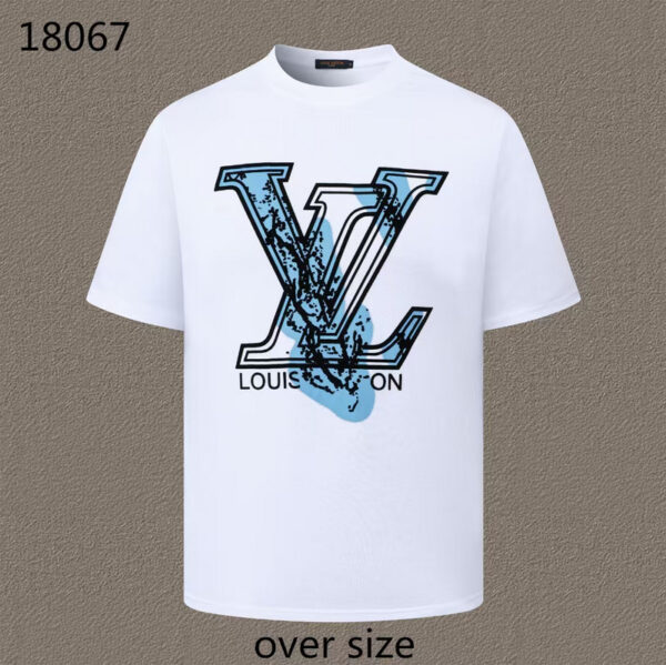 LV Luxury Casual Cotton Tee M-XXXL – Oversized Streetwear Style