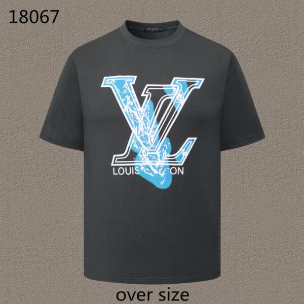 LV Luxury Casual Cotton Tee M-XXXL – Oversized Streetwear Style