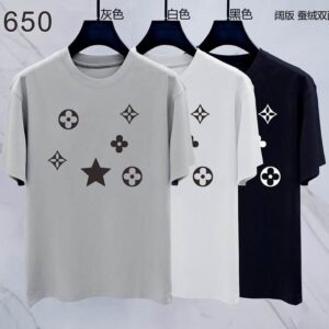 LV Premium Cotton T-Shirt M-XXXL – Luxury Streetwear Short Sleeve Tee