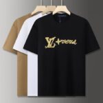 LV Style Casual T-Shirt Men Breathable Cotton M–XXXL