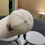 Luxury designer woven textured baseball cap, men's and women's adjustable embroidered fashionable duckbill cap