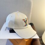 Luxury designer color printed cartoon baseball cap for men and women, trendy and fashionable duckbill cap