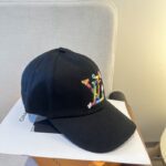 Luxury designer color printed cartoon baseball cap for men and women, trendy and fashionable duckbill cap