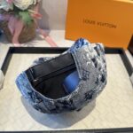 Luxury designer textured jacquard denim baseball cap with adjustable neutral fashion trend sun hat