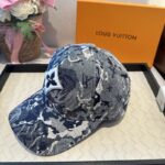 Luxury designer textured jacquard denim baseball cap with adjustable neutral fashion trend sun hat