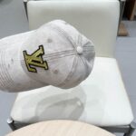 Luxury designer washed denim tattered baseball cap, unisex casual sports duckbill cap