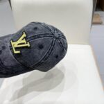 Luxury designer washed denim tattered baseball cap, unisex casual sports duckbill cap