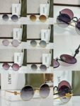 LOEWE Round Metal Anagram Sunglasses