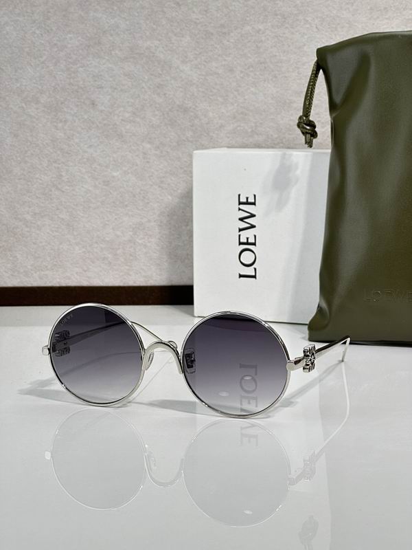 LOEWE Round Metal Anagram Sunglasses