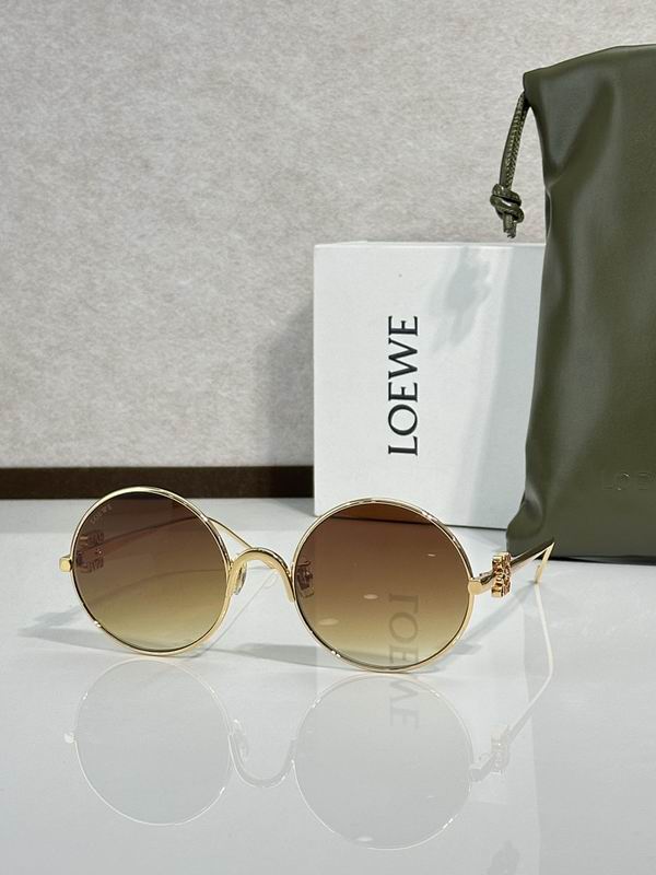 LOEWE Round Metal Anagram Sunglasses