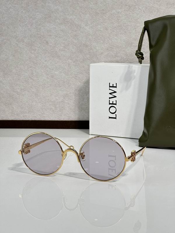 LOEWE Round Metal Anagram Sunglasses