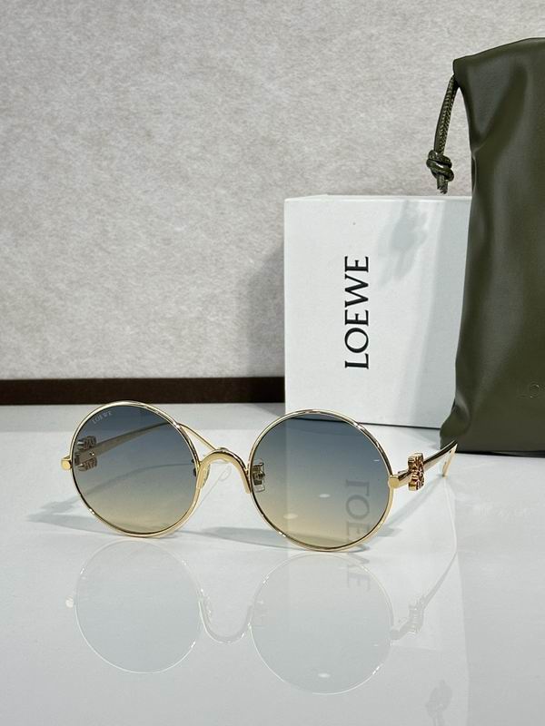 LOEWE Round Metal Anagram Sunglasses