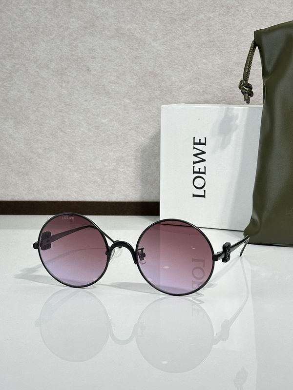 LOEWE Round Metal Anagram Sunglasses