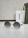 LOEWE Round Metal Anagram Sunglasses