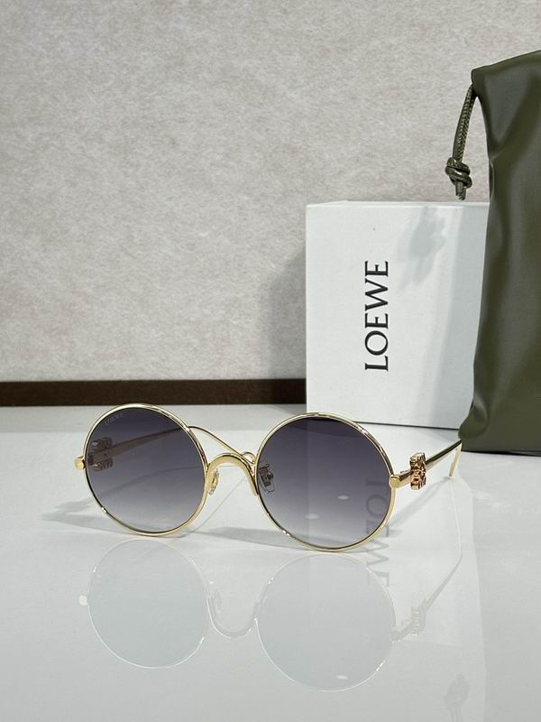 LOEWE Round Metal Anagram Sunglasses