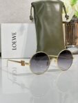 LOEWE Round Metal Anagram Sunglasses