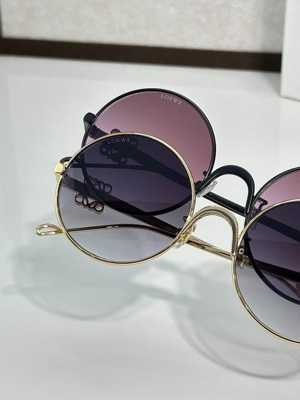 LOEWE Round Metal Anagram Sunglasses