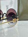 LOEWE Round Metal Anagram Sunglasses
