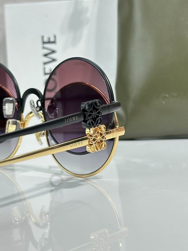 LOEWE Round Metal Anagram Sunglasses