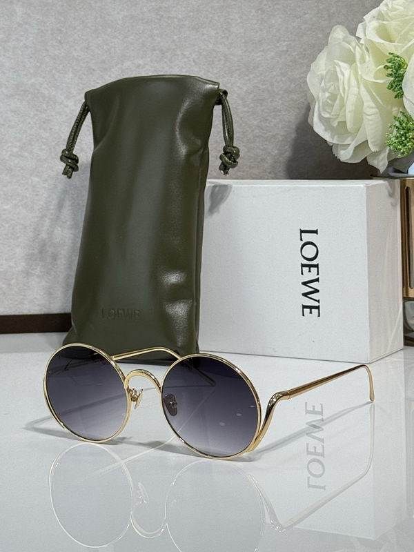 LOEWE Slim Round Metal Sunglasses