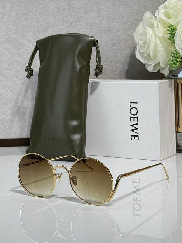 LOEWE Slim Round Metal Sunglasses
