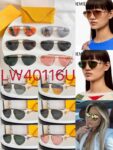 LOEWE Metal Pilot Sunglasses with Gold Anagram