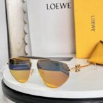 LOEWE Metal Pilot Sunglasses with Gold Anagram