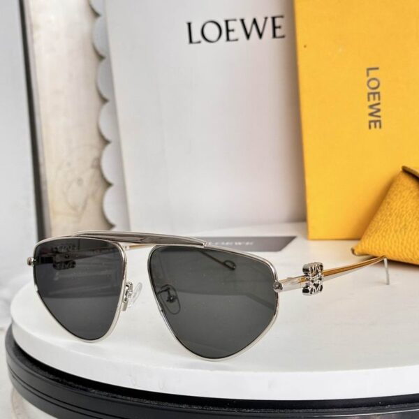 LOEWE Metal Pilot Sunglasses with Gold Anagram