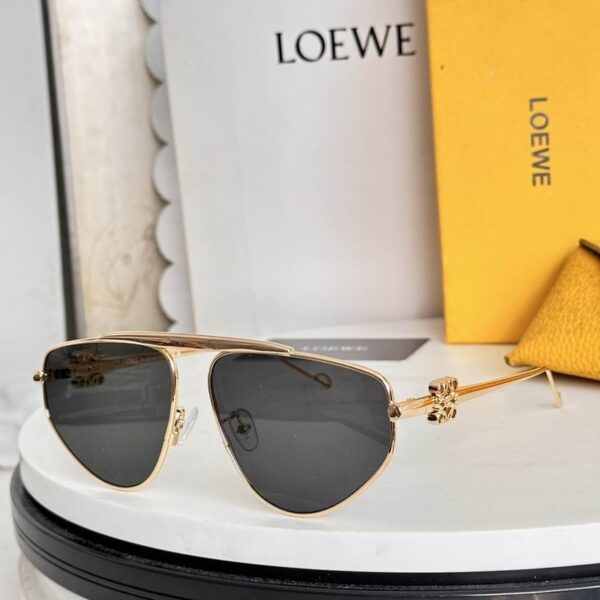 LOEWE Metal Pilot Sunglasses with Gold Anagram