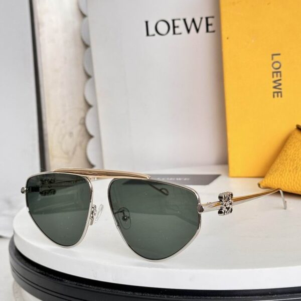 LOEWE Metal Pilot Sunglasses with Gold Anagram