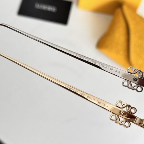 LOEWE Metal Pilot Sunglasses with Gold Anagram