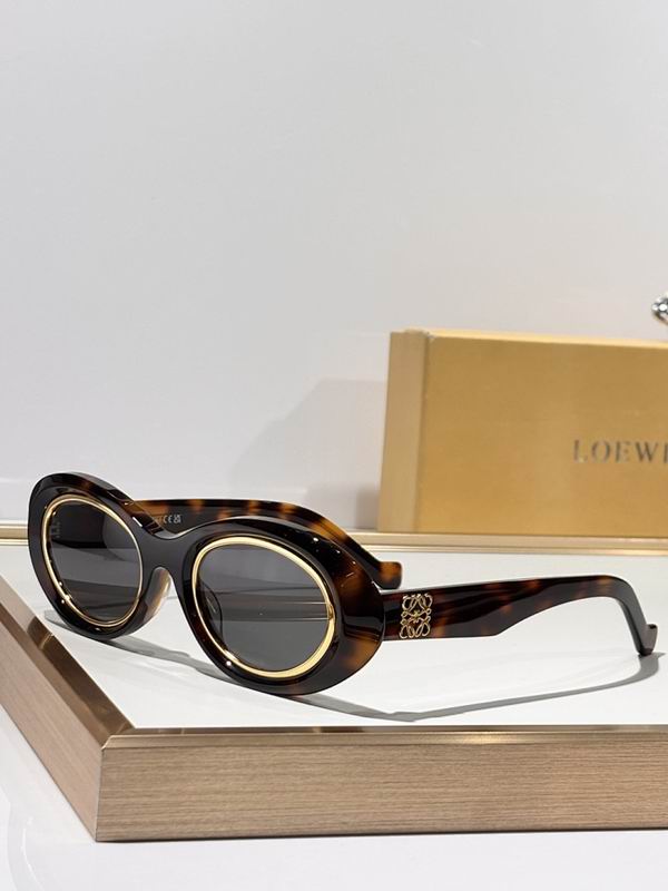 LOEWE Gold Trim Oval Sunglasses