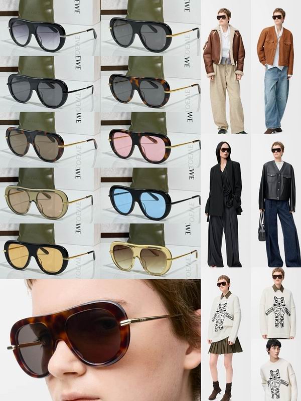 LOEWE Thick Acetate Aviator Sunglasses – Premium Frame with UV Protection