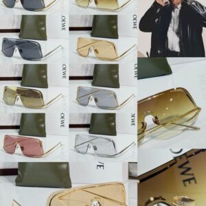 LOEWE Futuristic Shield Sunglasses – Bold Metal Frame UV Protection