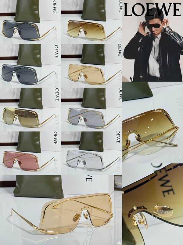 LOEWE Futuristic Shield Sunglasses – Bold Metal Frame UV Protection