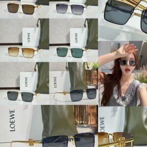 LOEWE Anagram Rimless Square Sunglasses