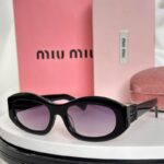 MiuMiu Retro Oval Sunglasses – Luxury Statement Eyewear for Women