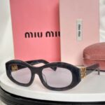 MiuMiu Retro Oval Sunglasses – Luxury Statement Eyewear for Women
