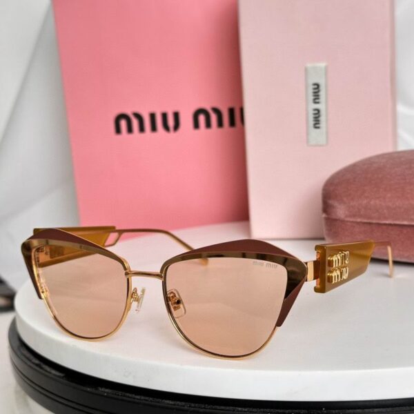 Miu Miu Cat-Eye Sunglasses | Elegant Upturned Frame Metal UV400 Protection