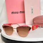Miu Miu Cat-Eye Sunglasses | Elegant Upturned Frame Metal UV400 Protection