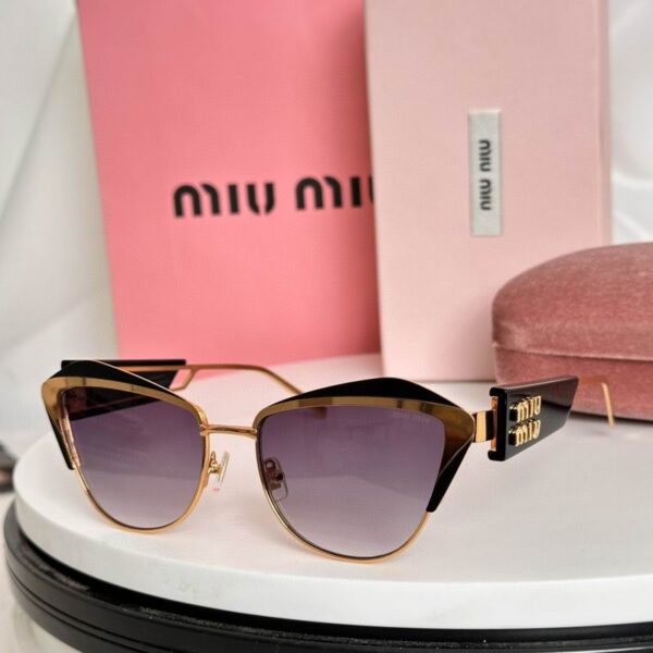 Miu Miu Cat-Eye Sunglasses | Elegant Upturned Frame Metal UV400 Protection