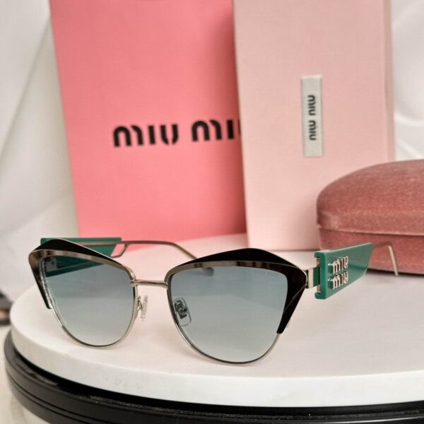 Miu Miu Cat-Eye Sunglasses | Elegant Upturned Frame Metal UV400 Protection